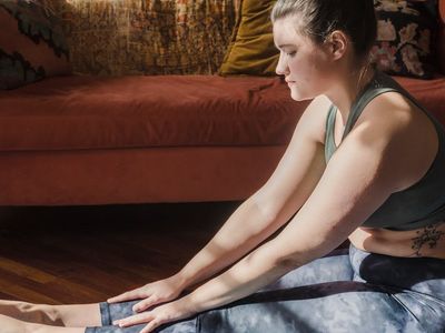 Sunlight streaming onto a yoga mat in a room.